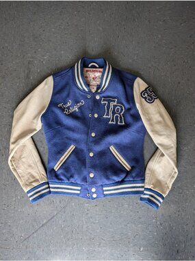 True Religion Vintage Malibu Varsity Letterman Jacket Size Medium